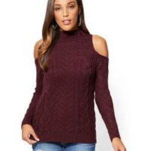 New York and Company cold shoulder sweater